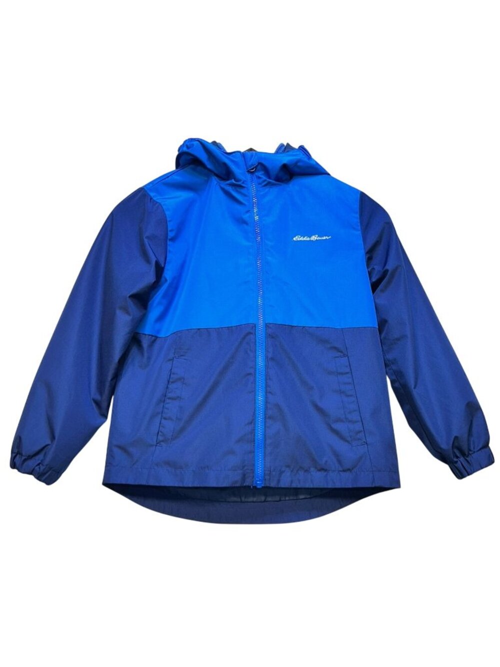 Eddie Bauer Kids Full Zip Hooded Jacket Long Sleeve Size S (7/8) Blue